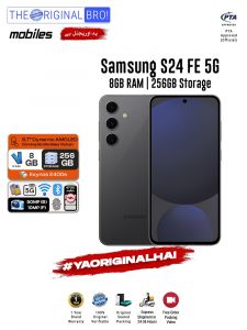 Samsung S24 FE 5G - 8GB RAM - 256GB Storage - Easy Monthly Installments - PTA Approved - 1 Year Official Warranty - The Original Bro Mobiles - TOB70